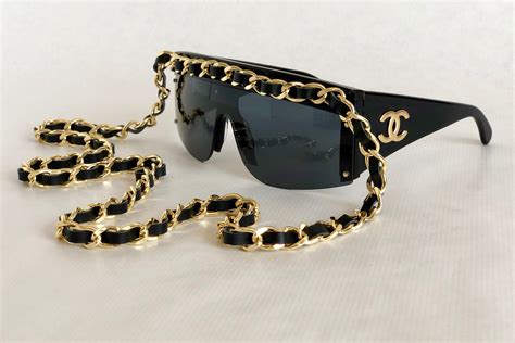 chanel shades with chain|Chanel shades vintage.